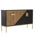 Davoli Sideboard - 4 Door - Medium - Black and Gold - 150cm