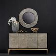 Deruta Sideboard - 4 Door - Medium - Grey Faux Shagreen - 154cm