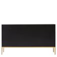 Deruta Sideboard - 4 Door - Medium - Grey Faux Shagreen - 154cm