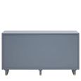 Deskey Sideboard - 2 Door - Medium - Grey and Faux Shagreen - 150cm