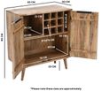 Dispur Solid Mango Wood 2 Door Drinks Cabinet