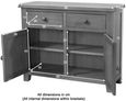 Dorset Sideboard - 2 Door - Medium - 96cm - Oak