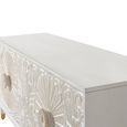 Dover Sideboard - White Carved Mango Wood - 4 Door - Extra Large - 190cm