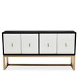 Dumas Sideboard - 4 Door - Large - Black and White - 170cm