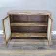 Sideboard - Acacia Wood and Rattan - 2 Door - Small - 116cm
