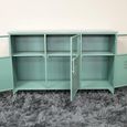Sideboard - 3 Door - Green Metal - Medium - 120cm - Industrial