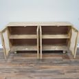 Sideboard - Wood and Rattan - 4 Door - Extra Large - 180cm