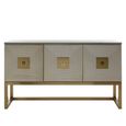 Duvali Sideboard - 3 Door - Medium - Silver and Gold - 150cm