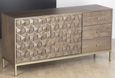 Elyse Mango Wood Sideboard - 2 Door - Large - Geometric
