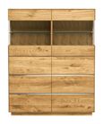 Florin Large Highboard - 4 Door - Blonde Oiled Oak