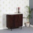 Fluted White Marble Top Drinks Cabinet
