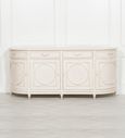 French Style Sideboard - Corley Ivory - Curved - 4 Door - Extra Large