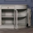 French Style Sideboard - Grey Mahogany - Curved - 4 Door - Extra Large - 200cm