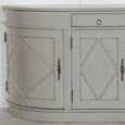 French Style Sideboard - Grey Mahogany - Curved - 4 Door - Extra Large - 200cm