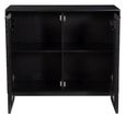 Fusion Mango Wood Sideboard - 2 Door - Small - 85cm - Black - Geometric