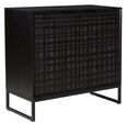 Fusion Mango Wood Sideboard - 2 Door - Small - 85cm - Black - Geometric