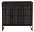Fusion Mango Wood Sideboard - 2 Door - Small - 85cm - Black - Geometric