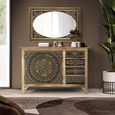 Galach Sideboard - Mango Wood - Black Painted - 2 Door - Medium - 107cm