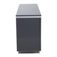 Genoa Sideboard - 4 Door - Medium - Fluted Grey High Gloss - 146cm