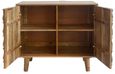 Geometric Carved Mango Wood Small Sideboard - 2 Doors