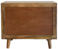Geometric Carved Mango Wood Small Sideboard - 2 Doors