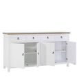 Hampstead Sideboard - 4 Door - Large - White and Oak - 180cm