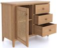 Henley Oak and Rattan Small Sideboard