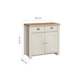 Highgate Small Sideboard - 2 Door - Cream Painted