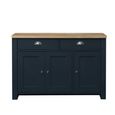 Highgate Medium Sideboard - 3 Door - Navy Blue Painted