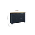 Highgate Medium Sideboard - 3 Door - Navy Blue Painted