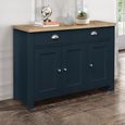 Highgate Medium Sideboard - 3 Door - Navy Blue Painted