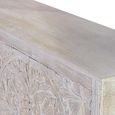 Hothova Sideboard - Distressed White Carved Mango Wood - 4 Door - Large - 170cm