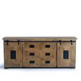 Iron Works Sideboard - Mango Wood - 2 Door - Extra Large - 190cm
