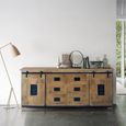 Iron Works Sideboard - Mango Wood - 2 Door - Extra Large - 190cm