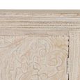 Isqari Sideboard - White Washed Carved Mango Wood - 2 Door - Small - 90cm