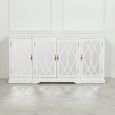 Jaconita Sideboard - White Mirrored Front - 4 Door - Extra Large - 180cm