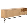 Jaipur Extra Large Sideboard - 2 Door - 180cm - Fluted - Oak