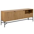 Jaipur Extra Large Sideboard - 2 Door - 180cm - Fluted - Wild Oak