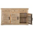 Jaylene Sideboard - Mango Wood - Louvered - 3 Door - Medium - 150cm
