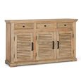 Jaylene Sideboard - Mango Wood - Louvered - 3 Door - Medium - 150cm