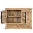 Jaylene Sideboard - Mango Wood - Louvered - 3 Door - Small - 120cm
