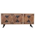 Juan Keruz Acacia Wood 3 Door Large Sideboard - 170cm