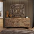 Karlstad Sideboard - Acacia Wood - 4 Door - Extra Large - 200cm