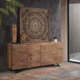 Karlstad Sideboard - Acacia Wood - 4 Door - Extra Large - 200cm