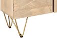 Kaza Light Mango Wood 90cm Small Sideboard - Hairpin Legs with Gold Geometric Inlay