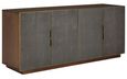 Kempton Sideboard - Walnut and Shagreen - 4 Door - Large - 160cm