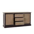 Kensington Townhouse Sideboard - 2 Door - Extra Large - Oak and Black - 180cm