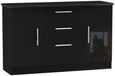 Knightsbridge Black Gloss Medium Sideboard - 2 Doors