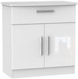 Knightsbridge White Gloss Compact Sideboard - 2 Doors