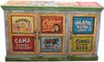 Kufri Hand Painted Vintage Ad 3 Door Sideboard